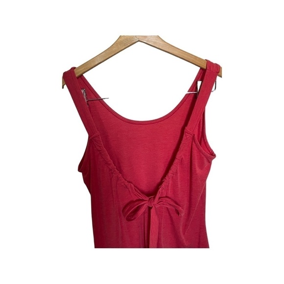 NANETTE Lapore Asymmetrical Scoop Neck Tank with Bow Poppy Red Women’s Medium. - Picture 6 of 16